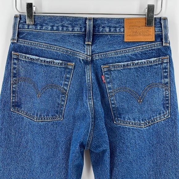 Levi's Premium Wedgie Straight Leg Jeans Distressed High Rise 100% Cotton 27 - Picture 7 of 11